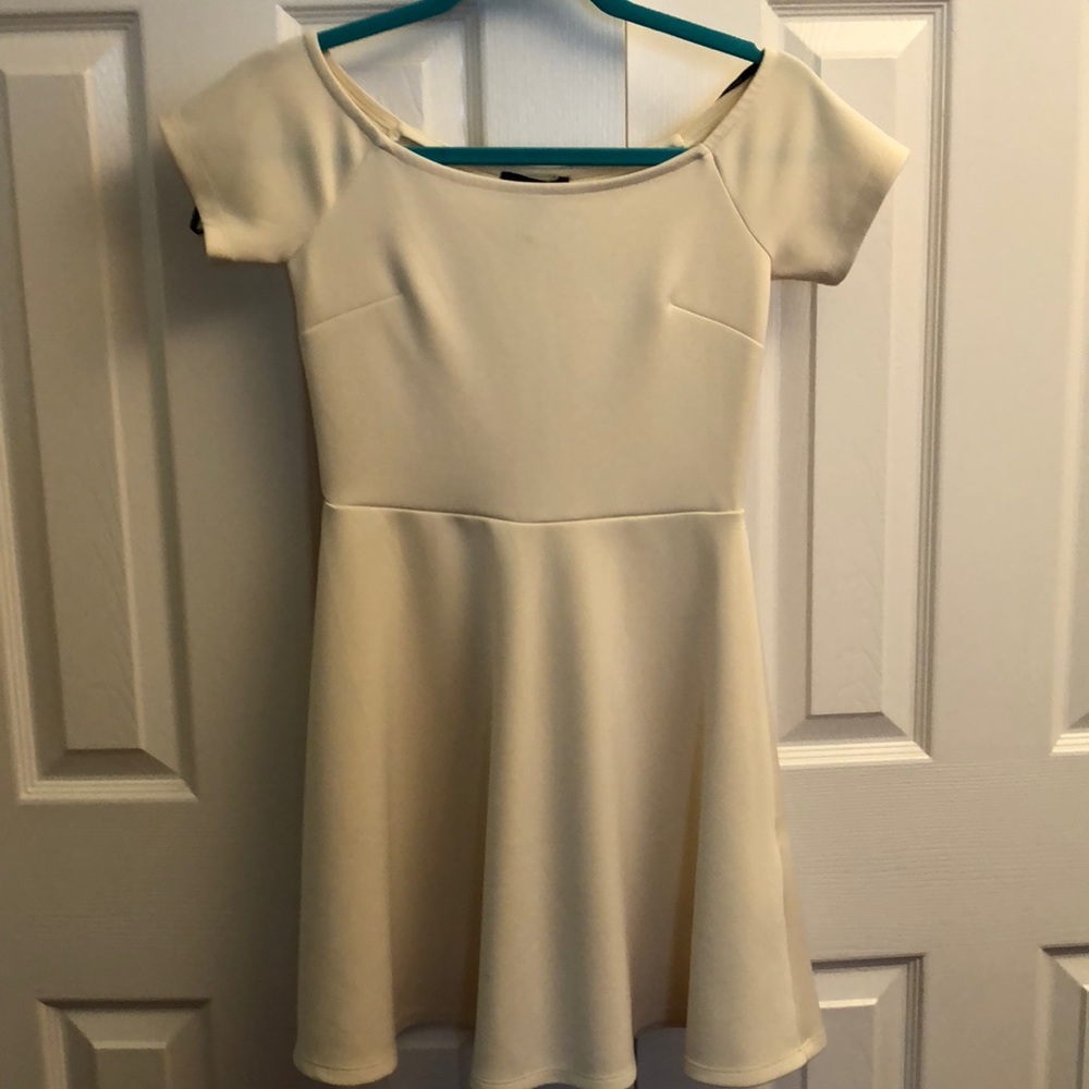 Off Shoulder Fit and Flare Dress